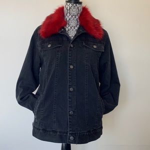 Jean Jacket with removable Faux Fur collar